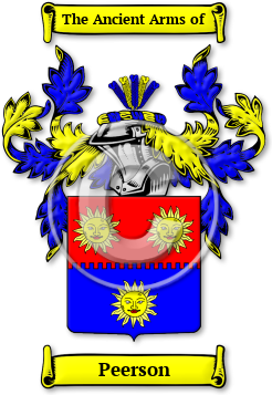 Peerson Family Crest Download (jpg) Legacy Series - 150 DPI