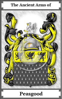 Peasgood Family Crest Download (JPG) Book Plated - 600 DPI