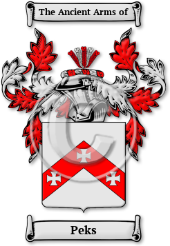 Peks Family Crest Download (jpg) Legacy Series - 150 DPI