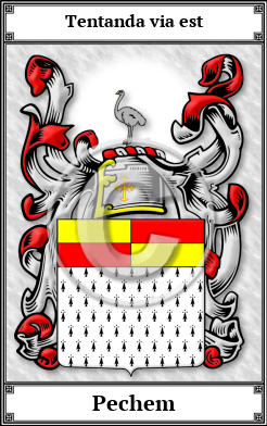 Pechem Family Crest Download (JPG) Book Plated - 600 DPI