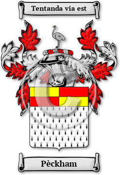 Pèckham Family Crest Download (jpg) Legacy Series - 150 DPI