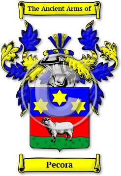 Pecora Family Crest Download (jpg) Legacy Series - 150 DPI
