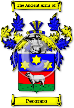 Pecoraro Family Crest Download (JPG) Legacy Series - 600 DPI