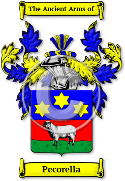 Pecorella Family Crest Download (jpg) Legacy Series - 150 DPI