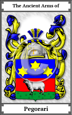 Pegorari Family Crest Download (JPG)  Book Plated - 150 DPI