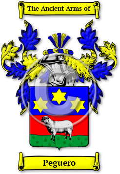 Peguero Family Crest Download (jpg) Legacy Series - 150 DPI