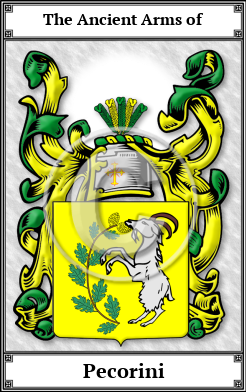 Pecorini Family Crest Download (JPG)  Book Plated - 150 DPI