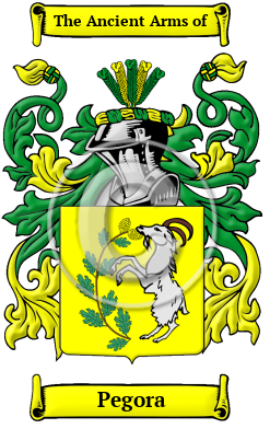 Pegora Family Crest/Coat of Arms