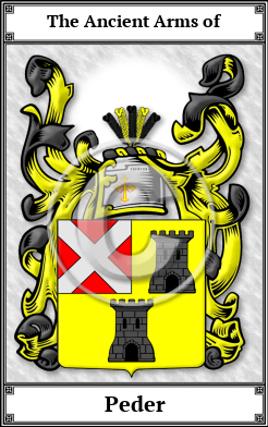 Peder Family Crest Download (JPG)  Book Plated - 150 DPI