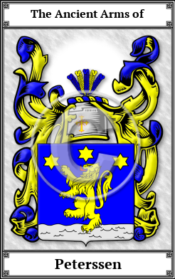 Peterssen Family Crest Download (JPG) Book Plated - 600 DPI