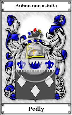 Pedly Family Crest Download (JPG)  Book Plated - 150 DPI