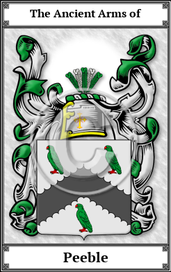Peeble Family Crest Download (JPG)  Book Plated - 150 DPI