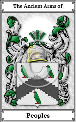 Peoples Family Crest Download (JPG) Book Plated - 600 DPI
