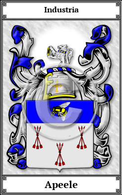 Apeele Family Crest Download (JPG) Book Plated - 600 DPI