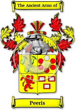 Peeris Family Crest Download (jpg) Legacy Series - 150 DPI