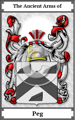 Peg Family Crest Download (JPG)  Book Plated - 150 DPI