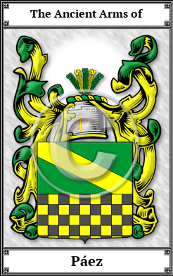 Páez Family Crest Download (JPG)  Book Plated - 150 DPI