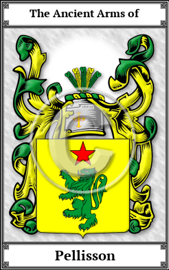 Pellisson Family Crest Download (JPG)  Book Plated - 150 DPI