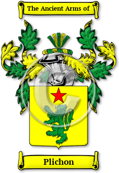 Plichon Family Crest Download (jpg) Legacy Series - 150 DPI