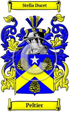 Peltier Family Crest Download (JPG) Heritage Series - 600 DPI