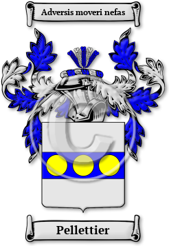 Pellettier Family Crest Download (JPG) Legacy Series - 600 DPI