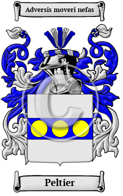 Peltier Family Crest Download (JPG) Heritage Series - 600 DPI
