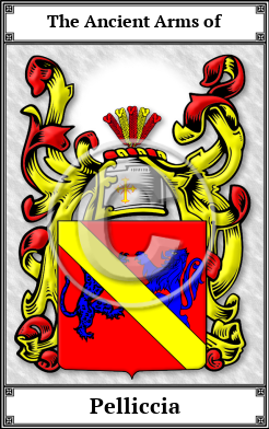 Pelliccia Family Crest Download (JPG)  Book Plated - 150 DPI
