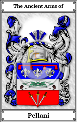 Pellani Family Crest Download (JPG) Book Plated - 600 DPI