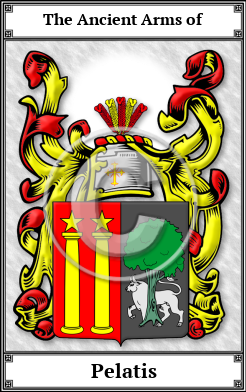 Pelatis Family Crest Download (JPG) Book Plated - 600 DPI