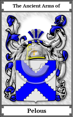 Pelous Family Crest Download (JPG)  Book Plated - 150 DPI