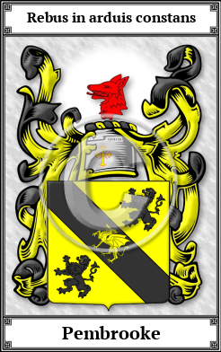 Pembrooke Family Crest Download (JPG)  Book Plated - 150 DPI