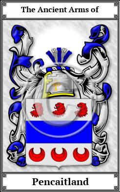 Pencaitland Family Crest Download (JPG)  Book Plated - 150 DPI