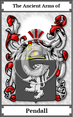 Pendall Family Crest Download (JPG) Book Plated - 600 DPI