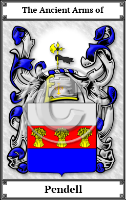 Pendell Family Crest Download (JPG)  Book Plated - 150 DPI