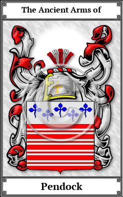 Pendock Family Crest Download (JPG) Book Plated - 600 DPI