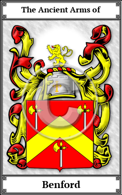 Benford Family Crest Download (JPG)  Book Plated - 150 DPI