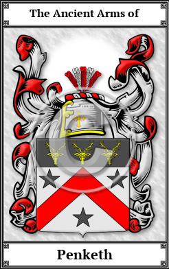 Penketh Family Crest Download (JPG) Book Plated - 600 DPI