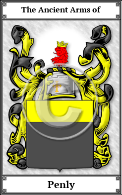 Penly Family Crest Download (JPG) Book Plated - 600 DPI