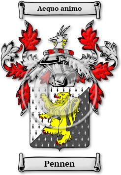 Pennen Family Crest Download (jpg) Legacy Series - 150 DPI