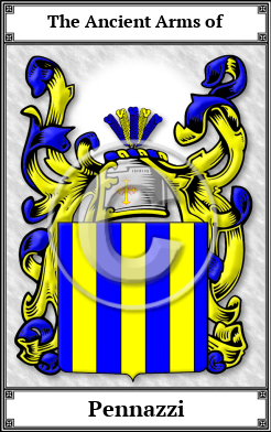 Pennazzi Family Crest Download (JPG) Book Plated - 600 DPI