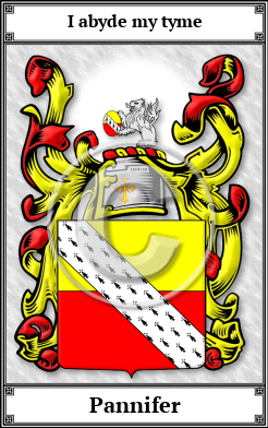 Pannifer Family Crest Download (JPG) Book Plated - 600 DPI