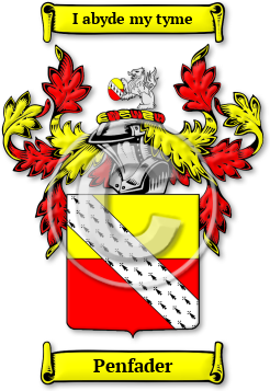 Penfader Family Crest Download (jpg) Legacy Series - 150 DPI