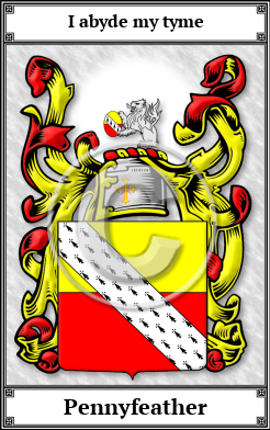 Pennyfeather Family Crest Download (JPG)  Book Plated - 150 DPI