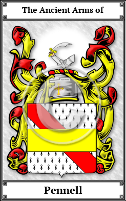 Pennell Family Crest Download (JPG)  Book Plated - 150 DPI