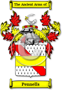 Pennells Family Crest Download (jpg) Legacy Series - 150 DPI