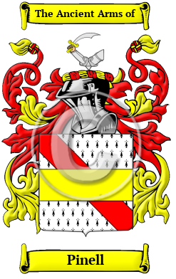Pinell Family Crest Download (jpg) Heritage Series - 150 DPI