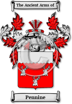 Pennine Family Crest Download (jpg) Legacy Series - 150 DPI