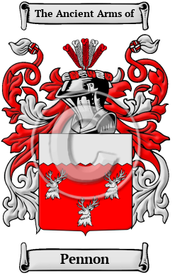 Pennon Family Crest Download (JPG) Heritage Series - 600 DPI