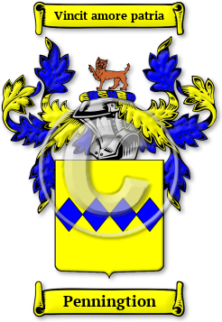 Penningtion Family Crest Download (JPG) Legacy Series - 600 DPI