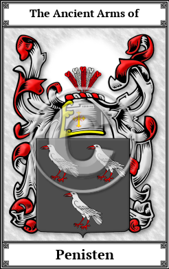 Penisten Family Crest Download (JPG)  Book Plated - 150 DPI